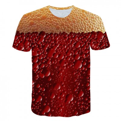 Fashion 3D Bubbly Water Printed T  shirt O  Neck Summer Short Sleeves Daily Casual Funny Hiking Travel