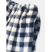 Mens Check Flannel Thicken Warm Elastic Waist Home Sleep Bottoms With Pocket