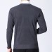 Autumn Winter Men’s Casual V  neck Warm Knit Pullovers Fashion Long Sleeve Sweater Pullovers